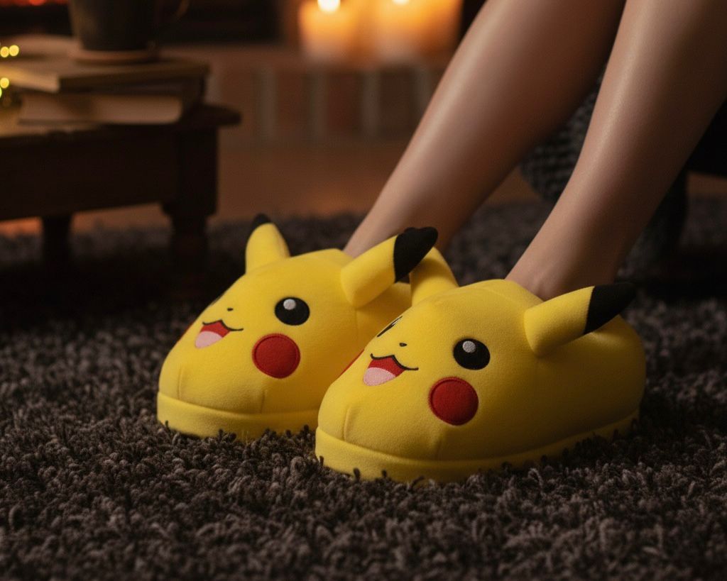 Pika Emoji Slippers Warm & Comfortable